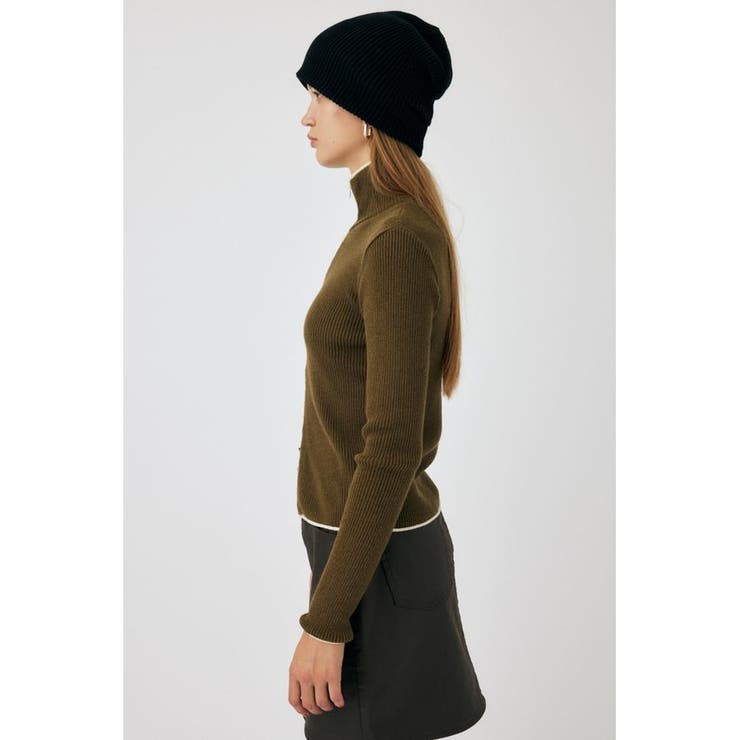 BI COLOR ZIP UP RIB ニット | MOUSSY OUTLET | 詳細画像24 