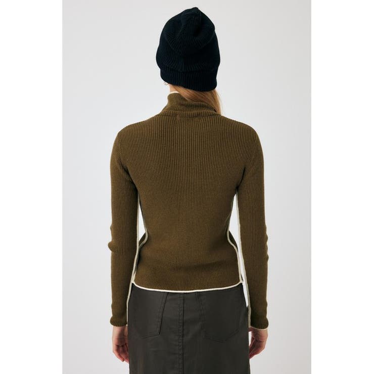 BI COLOR ZIP UP RIB ニット | MOUSSY OUTLET | 詳細画像25 
