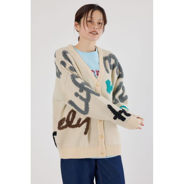 LETTER LOGOニットカーディガン | RODEO CROWNS WIDE BOWL | 詳細画像3 