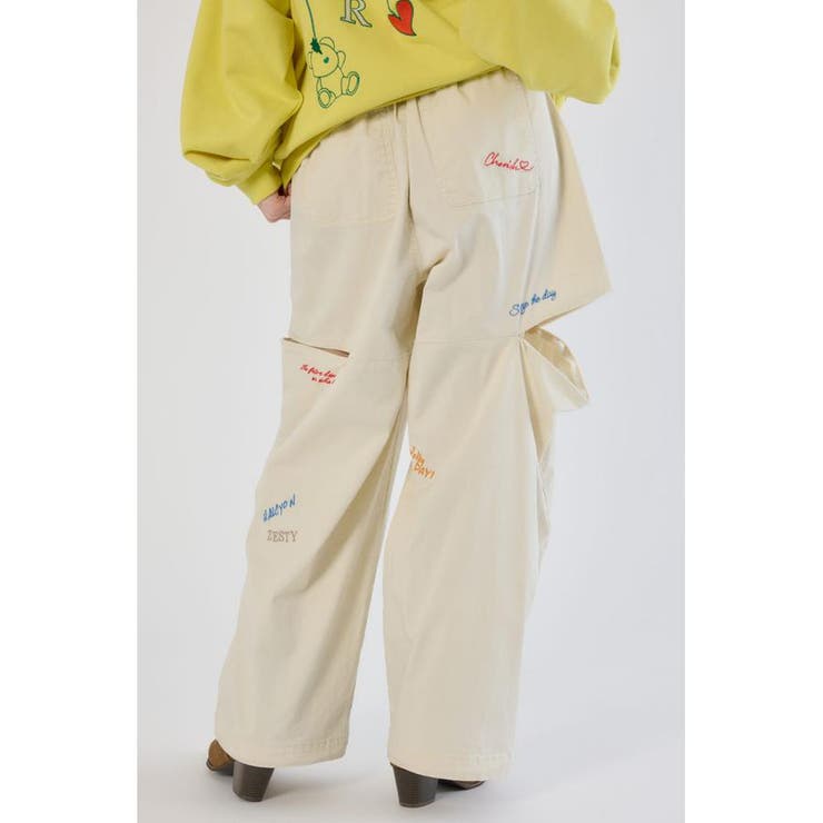 embroideryサイドジップパンツ | RODEO CROWNS WIDE BOWL | 詳細画像4 