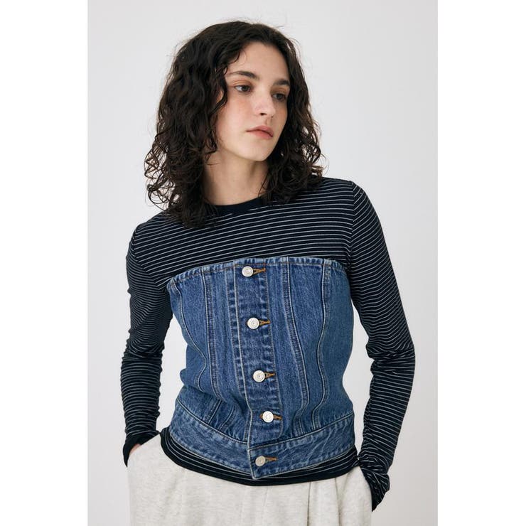 DENIM BARE ビスチェ | MOUSSY OUTLET | 詳細画像4 