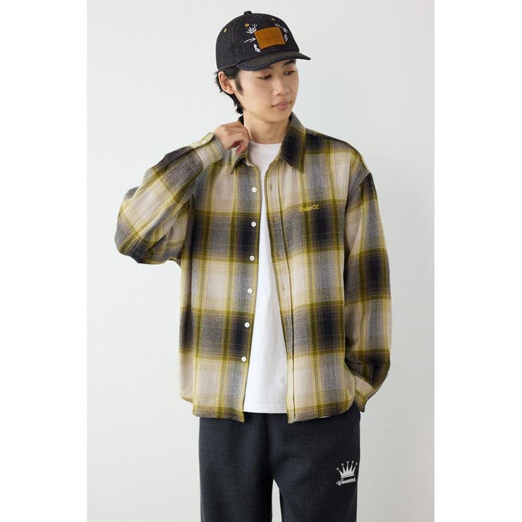 YEL | スカシオンブレーチェックシャツ | RODEO CROWNS WIDE BOWL