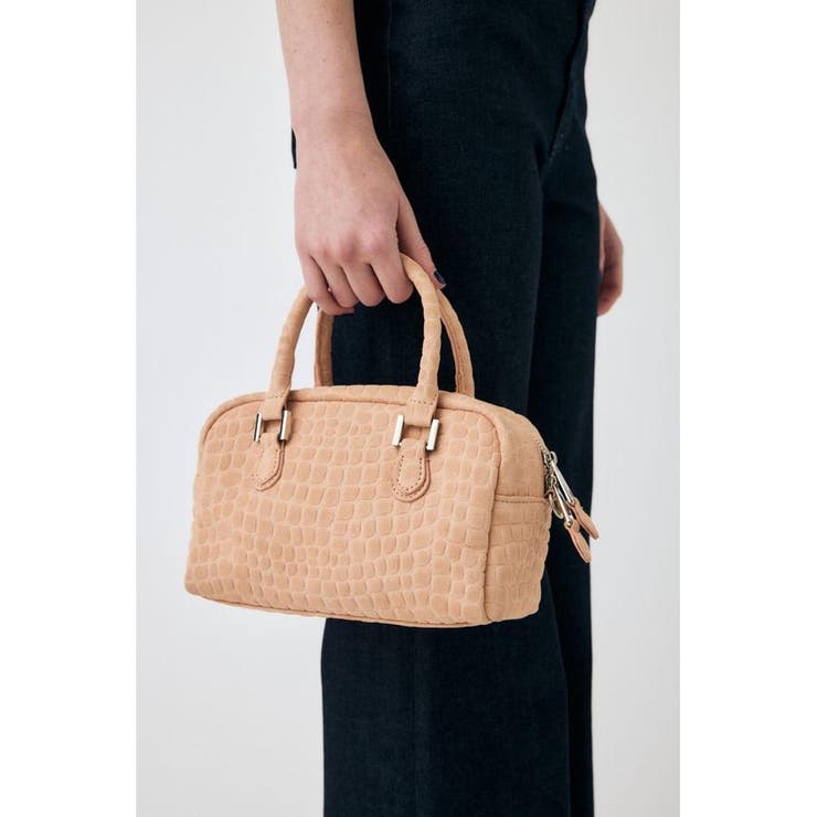 L/PNK1 | F/CROCO MINI ボストン バッグ | MOUSSY OUTLET