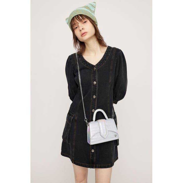 V NECK DENIM ショートワンピース | SLY OUTLET | 詳細画像11 