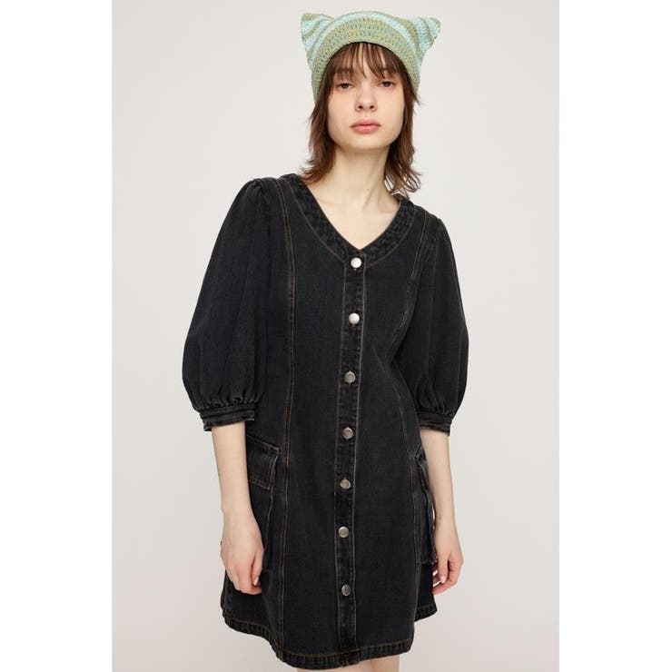 V NECK DENIM ショートワンピース | SLY OUTLET | 詳細画像13 