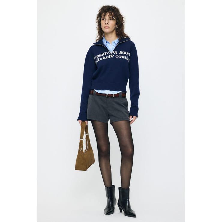 LETTERED HALF ZIPセーター | MOUSSY OUTLET | 詳細画像2 