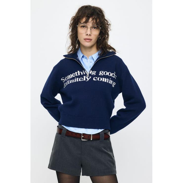 LETTERED HALF ZIPセーター | MOUSSY OUTLET | 詳細画像5 