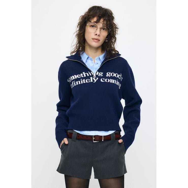 LETTERED HALF ZIPセーター | MOUSSY OUTLET | 詳細画像6 