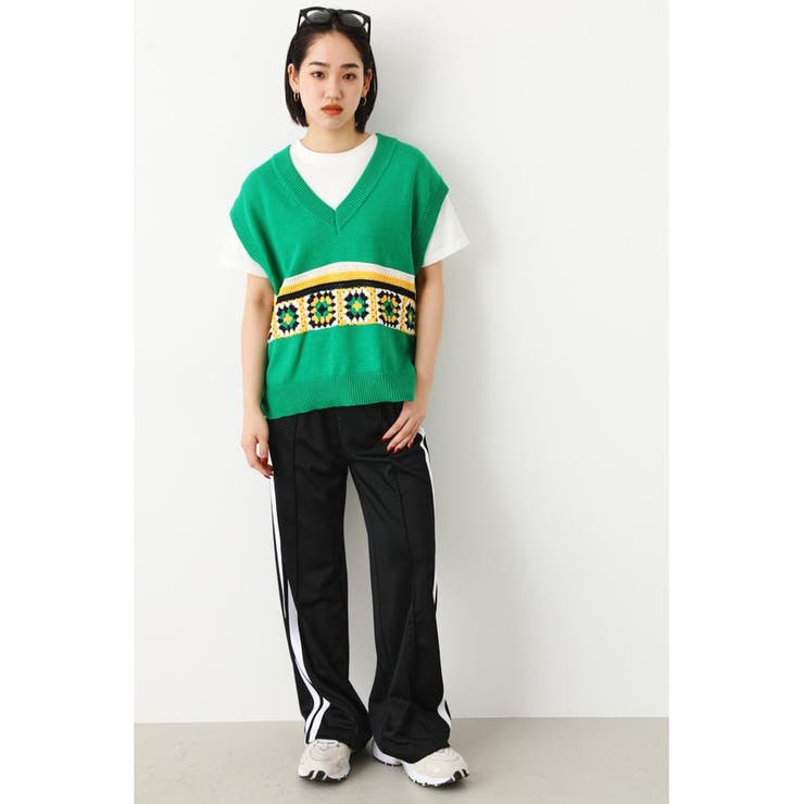 クロシェモチーフニットベスト | RODEO CROWNS WIDE BOWL | 詳細画像5 