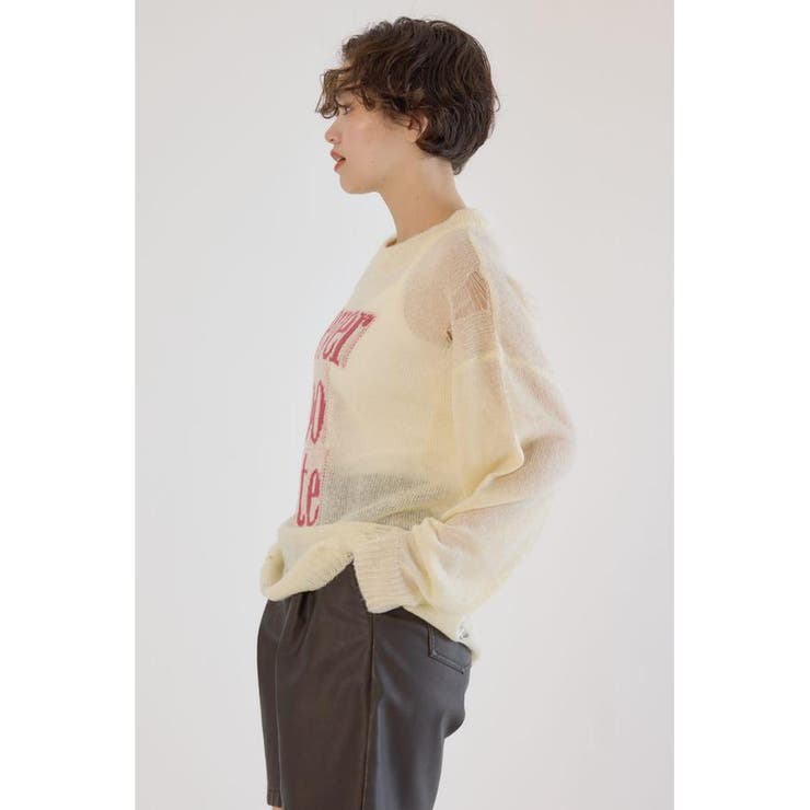 メッセージダメージニットトップス | RODEO CROWNS WIDE BOWL | 詳細画像4 