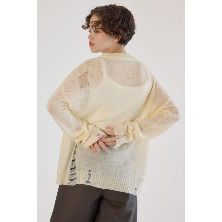 メッセージダメージニットトップス | RODEO CROWNS WIDE BOWL | 詳細画像5 