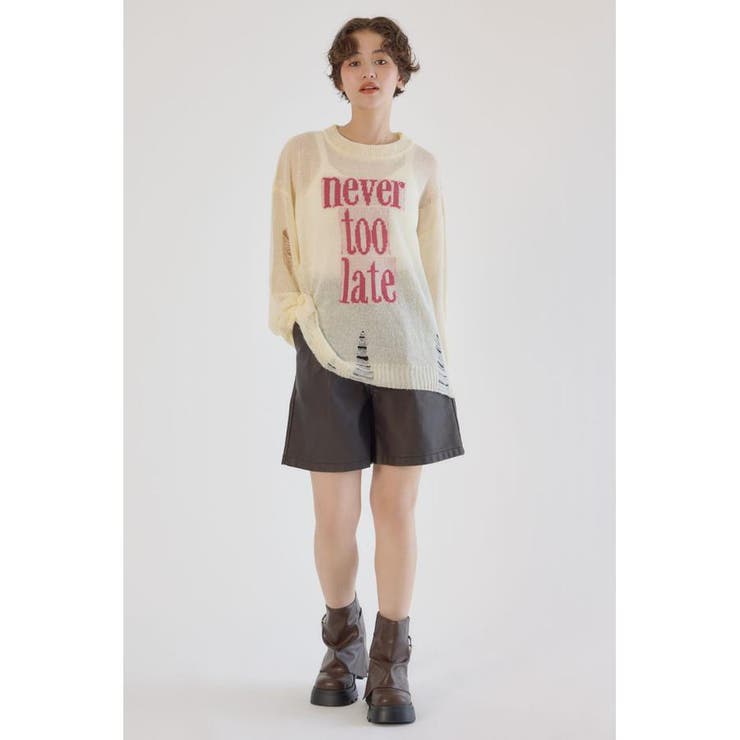 メッセージダメージニットトップス | RODEO CROWNS WIDE BOWL | 詳細画像6 