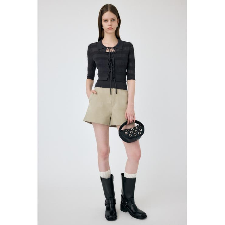 L/BEG1 | F/LEATHER ショーツ | MOUSSY OUTLET