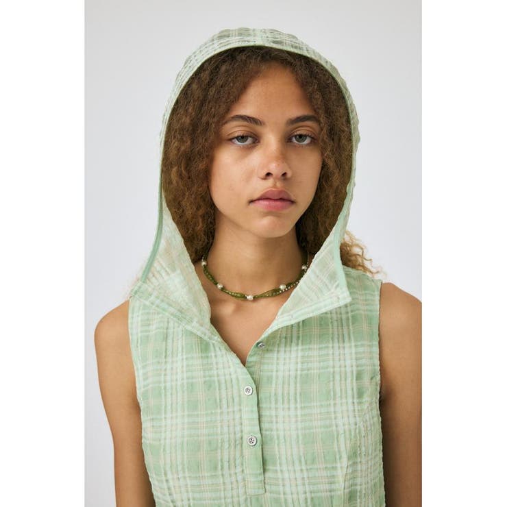 HOODIE SLEEVELESS CHECK ドレス | MOUSSY OUTLET | 詳細画像17 