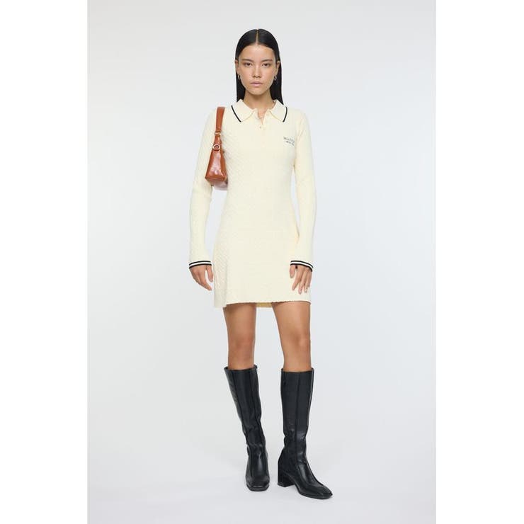 LOGO CABLE KNIT ミニドレス | MOUSSY OUTLET | 詳細画像2 