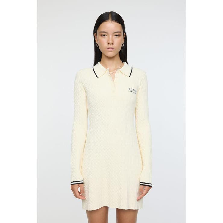 LOGO CABLE KNIT ミニドレス | MOUSSY OUTLET | 詳細画像5 