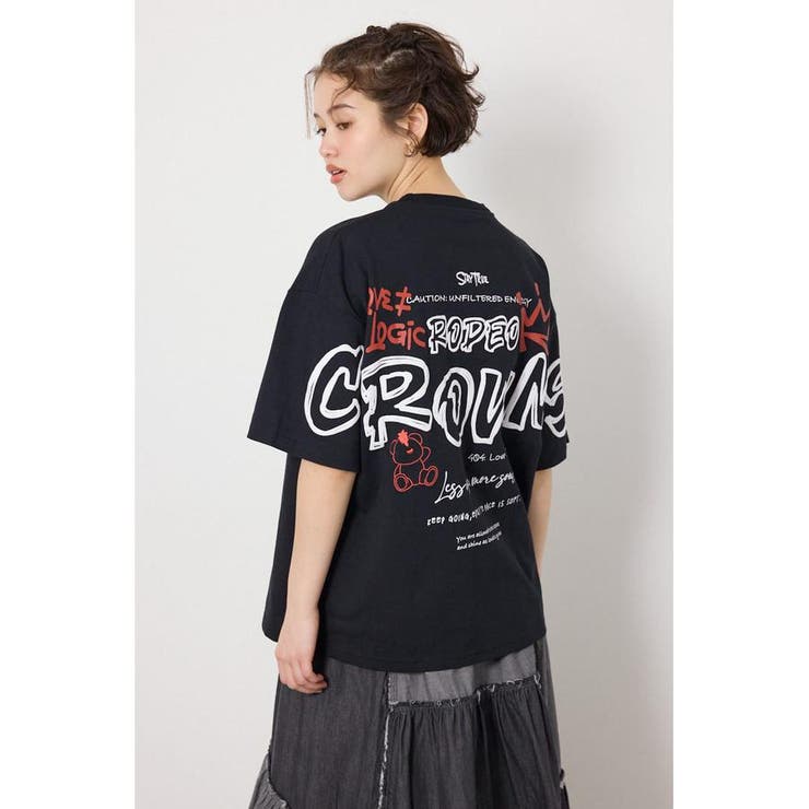 BLK | Graffiti プリントTシャツ | RODEO CROWNS WIDE BOWL
