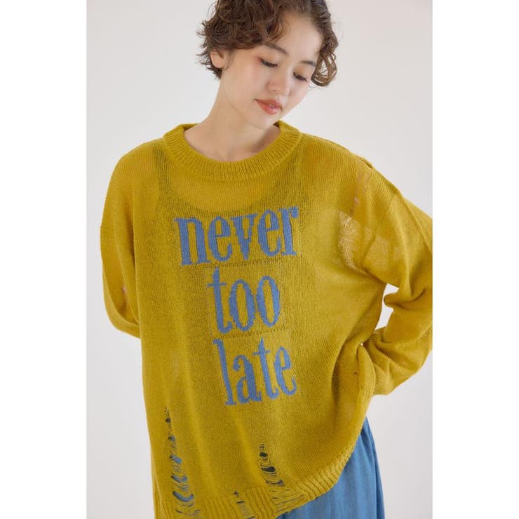 メッセージダメージニットトップス | RODEO CROWNS WIDE BOWL | 詳細画像8 