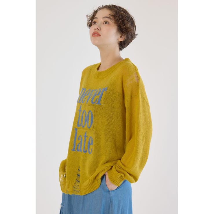 メッセージダメージニットトップス | RODEO CROWNS WIDE BOWL | 詳細画像11 