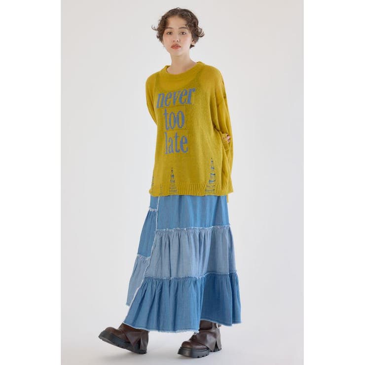 メッセージダメージニットトップス | RODEO CROWNS WIDE BOWL | 詳細画像13 