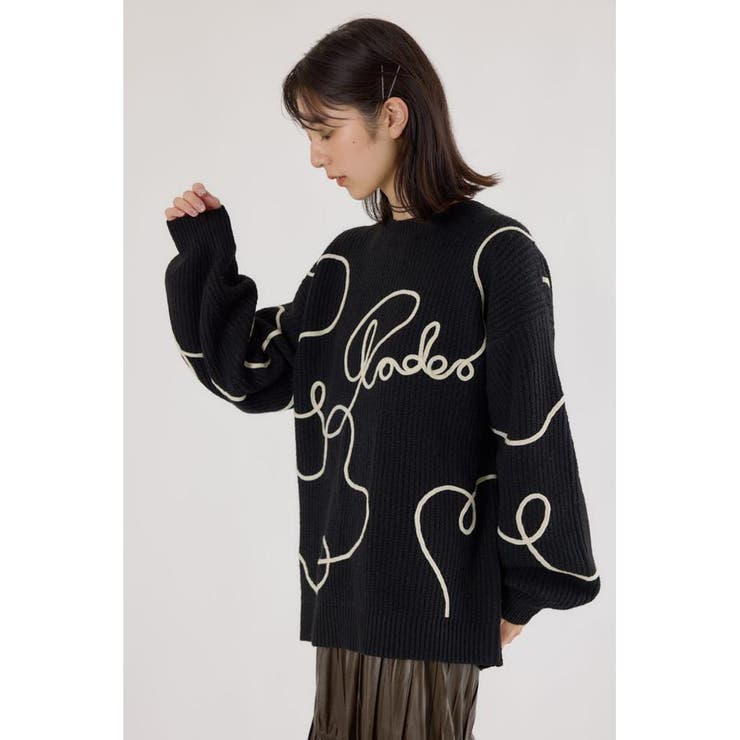 Embroideryラインロゴニットトップス | RODEO CROWNS WIDE BOWL | 詳細画像11 