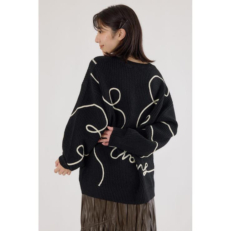 Embroideryラインロゴニットトップス | RODEO CROWNS WIDE BOWL | 詳細画像12 