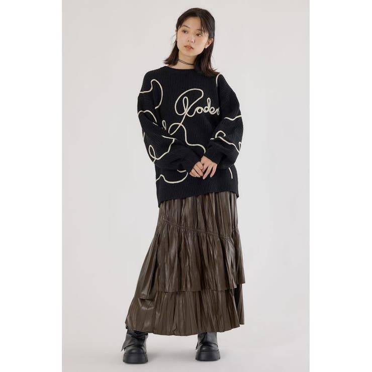 Embroideryラインロゴニットトップス | RODEO CROWNS WIDE BOWL | 詳細画像13 