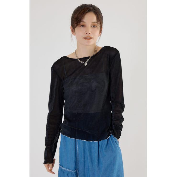 BLK | 2WAYシアーベロアトップス | RODEO CROWNS WIDE BOWL