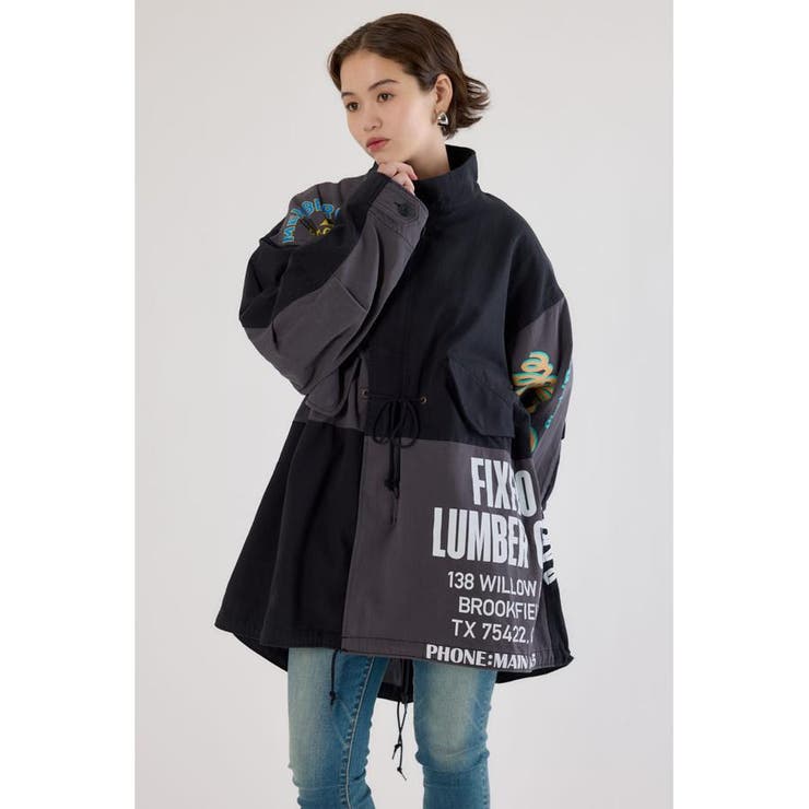 BLK | カスタムリメイクモッズコート | RODEO CROWNS WIDE BOWL