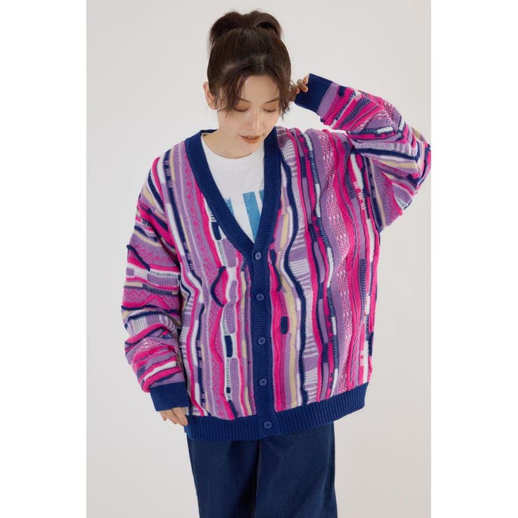 3Dマルチカラーニットカーディガン | RODEO CROWNS WIDE BOWL | 詳細画像28 