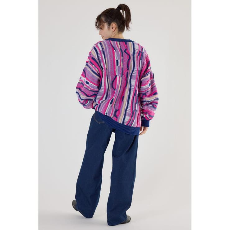 3Dマルチカラーニットカーディガン | RODEO CROWNS WIDE BOWL | 詳細画像33 