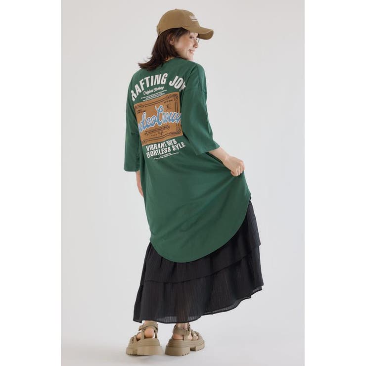 D/GRN3 | コール＆デニムパッチワンピース | RODEO CROWNS WIDE BOWL