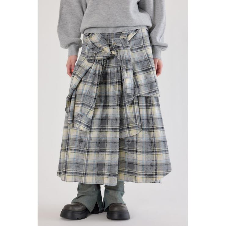 柄BLK5 | ヴィンテージチェックシャツスカート | RODEO CROWNS WIDE BOWL