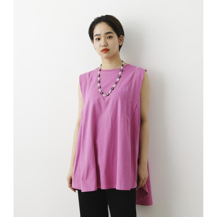 新品未使用　【SUKALA】カップ付きフレアタンクトップライラックピンクMサイズ ピンク フレアタンクトップ SUKALA カップ付きフレアタンク