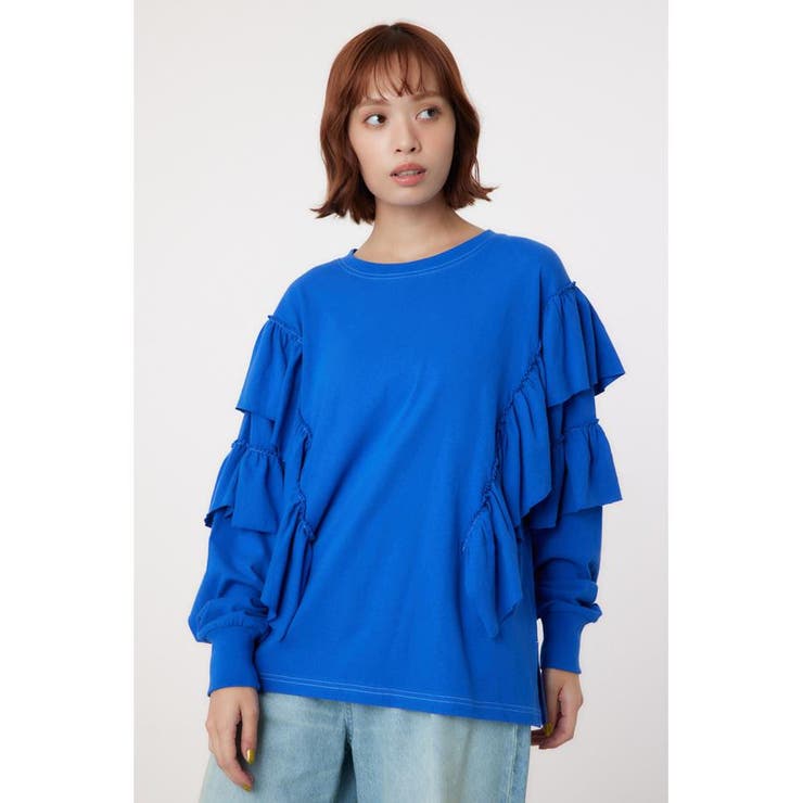 BLU | ステッチフリルトップス | RODEO CROWNS WIDE BOWL