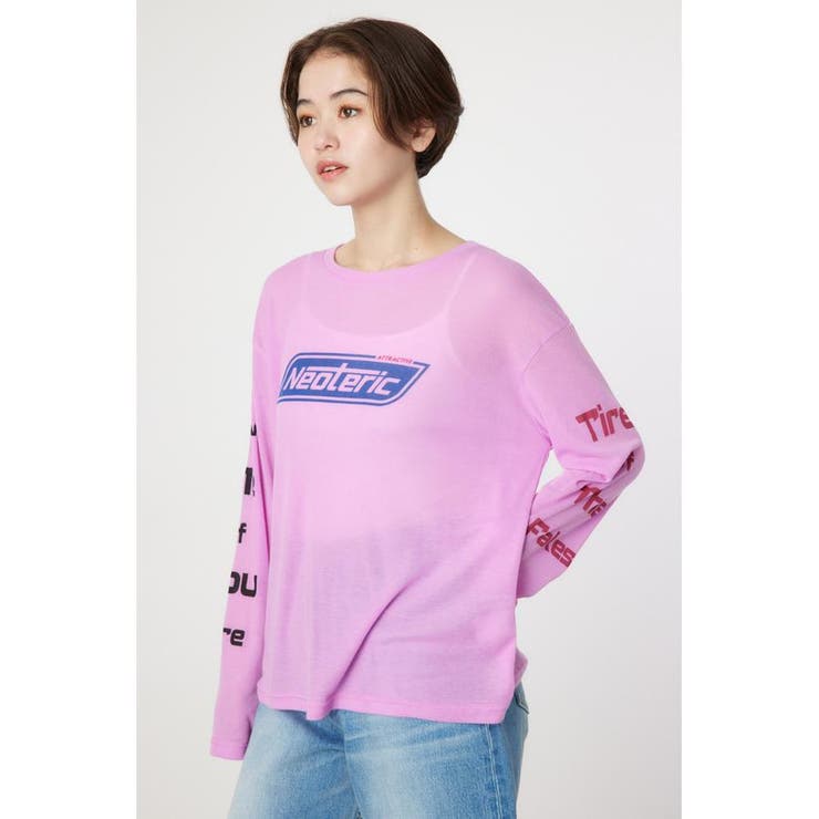 NeotericシアーロングスリーブTシャツ[品番:BJLW0029931 NeotericシアーロングスリーブTシャツ[品番:BJLW0029931