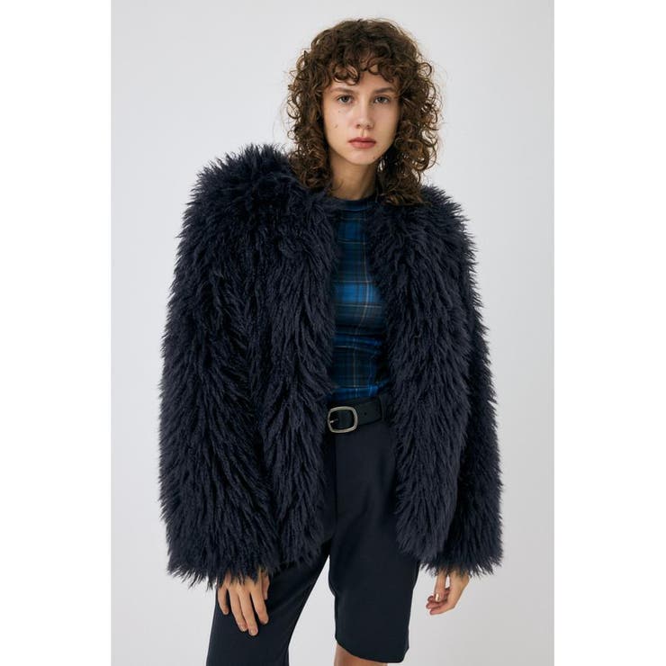 GRY | MESSY FAUX ファーコート | MOUSSY OUTLET