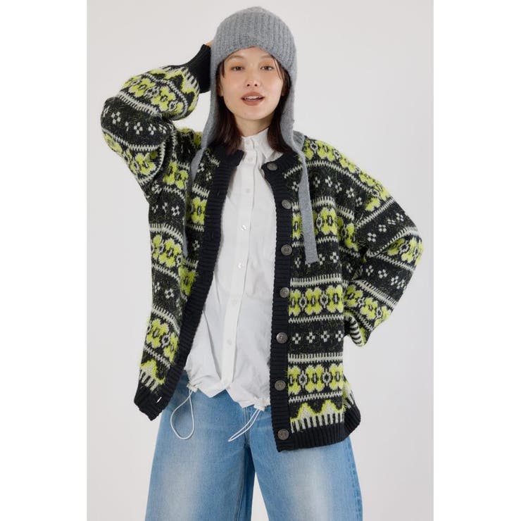 NEON NORDICニットカーディガン | RODEO CROWNS WIDE BOWL | 詳細画像2 