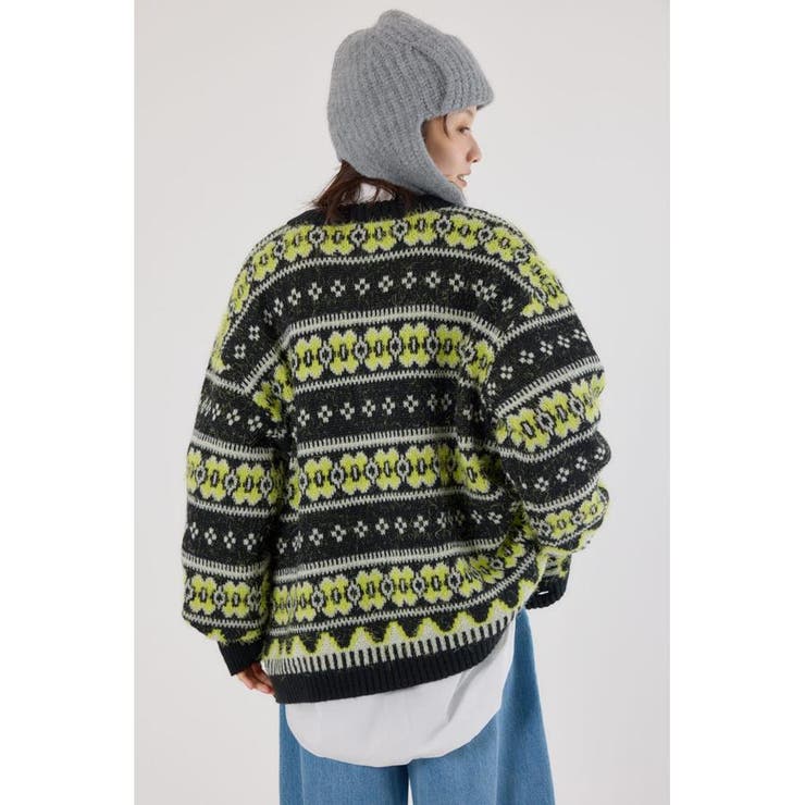 NEON NORDICニットカーディガン | RODEO CROWNS WIDE BOWL | 詳細画像4 