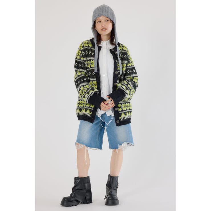 NEON NORDICニットカーディガン | RODEO CROWNS WIDE BOWL | 詳細画像5 