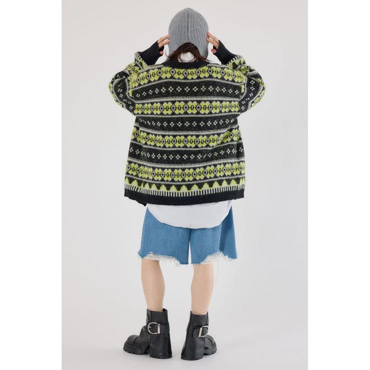 NEON NORDICニットカーディガン | RODEO CROWNS WIDE BOWL | 詳細画像6 