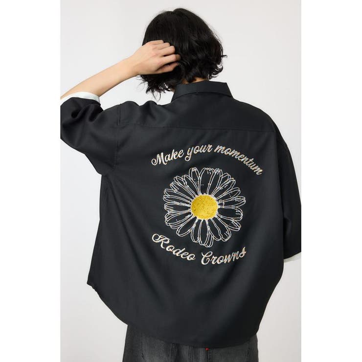 BLK | レイヤードデイジーシャツ | RODEO CROWNS WIDE BOWL