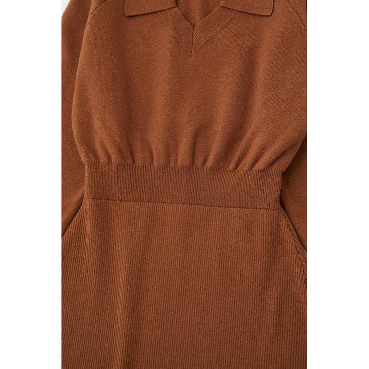V/N COLLAR RIB ドレス | MOUSSY OUTLET | 詳細画像8