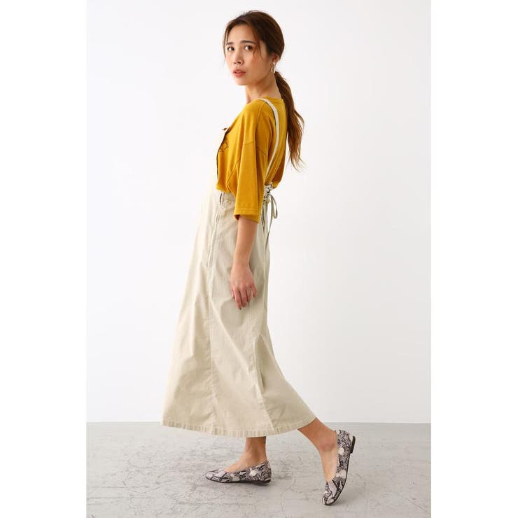 リネンライク サロペット スカート[品番：BJLW0001394]｜RODEO