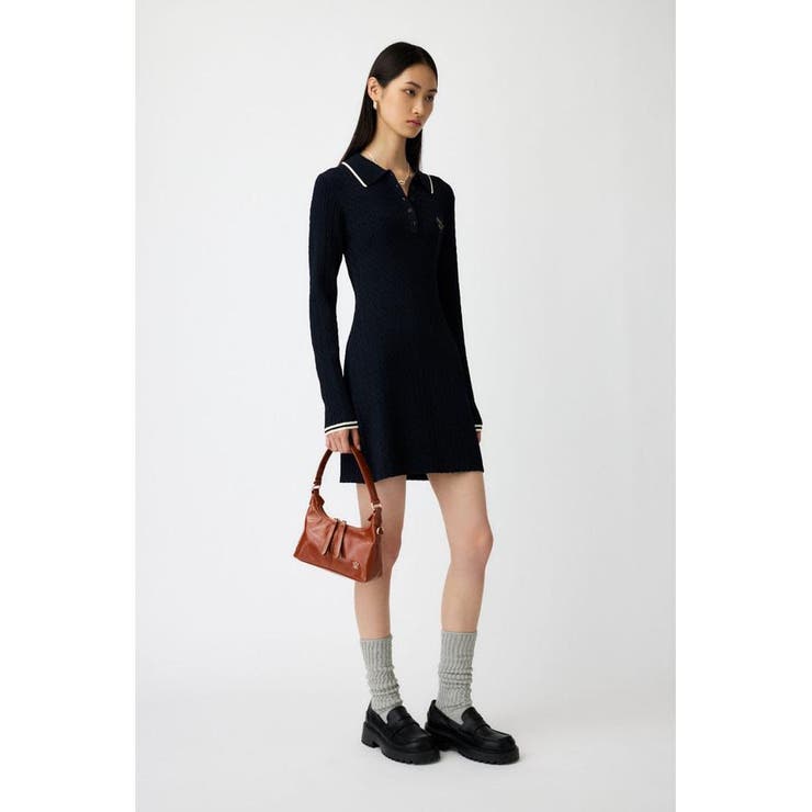 LOGO CABLE KNIT ミニドレス | MOUSSY OUTLET | 詳細画像9 