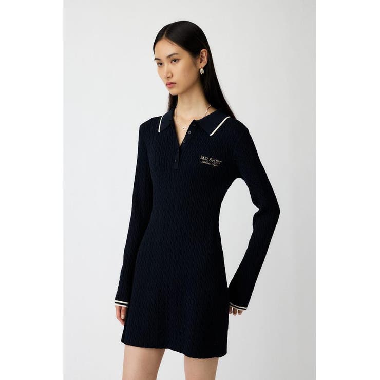 LOGO CABLE KNIT ミニドレス | MOUSSY OUTLET | 詳細画像10 