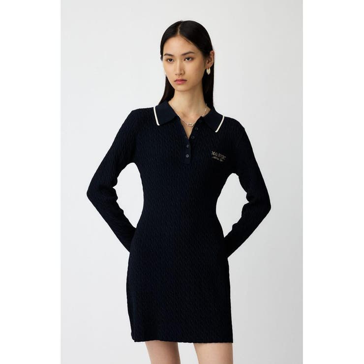 LOGO CABLE KNIT ミニドレス | MOUSSY OUTLET | 詳細画像11 