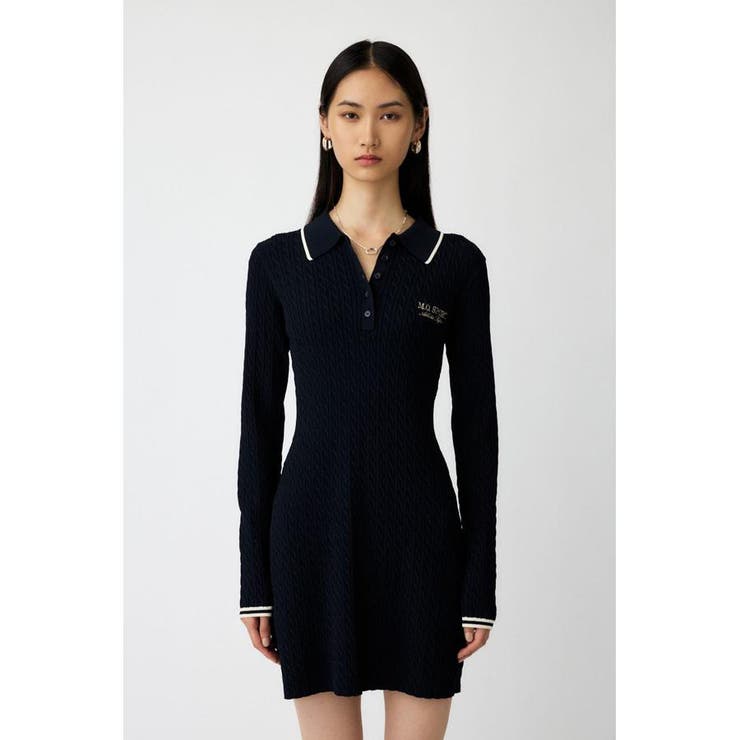 LOGO CABLE KNIT ミニドレス | MOUSSY OUTLET | 詳細画像12 