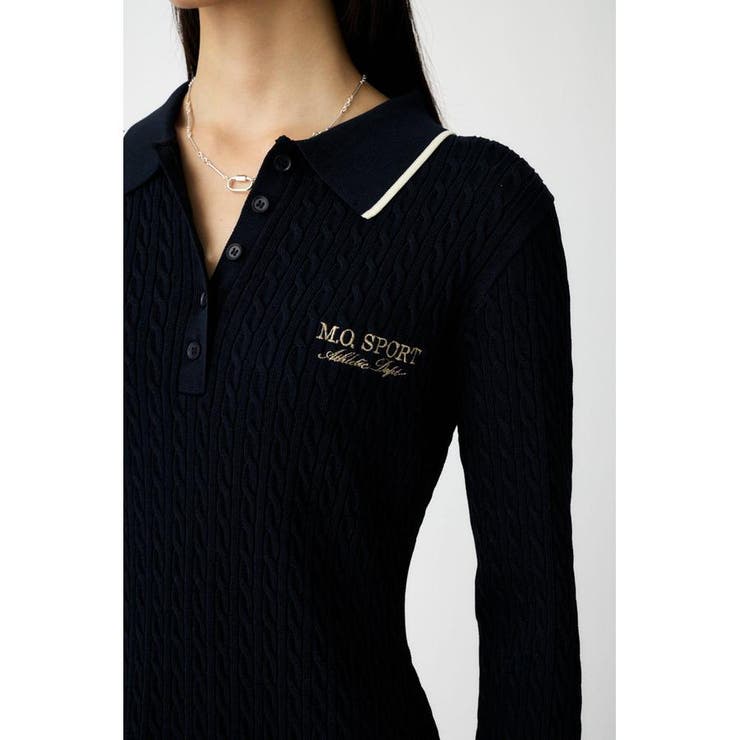 LOGO CABLE KNIT ミニドレス | MOUSSY OUTLET | 詳細画像16 