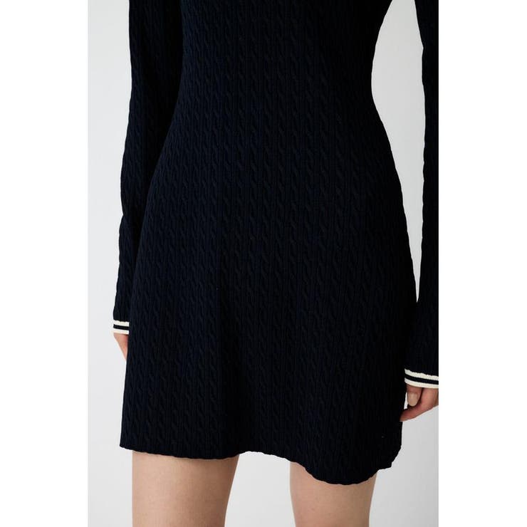 LOGO CABLE KNIT ミニドレス | MOUSSY OUTLET | 詳細画像18 